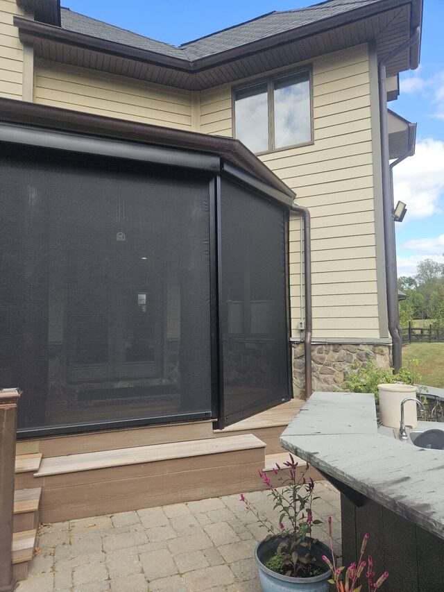 Motorized screen installation in Nokesville, VA 20181